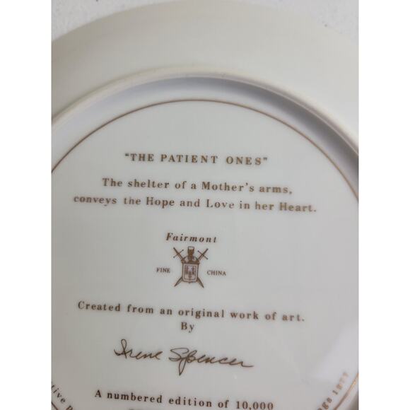 Vtg Fairmont The Patient Ones by Irene Spencer Collectible Plate 8.5" #5773 - Picture 8 of 8